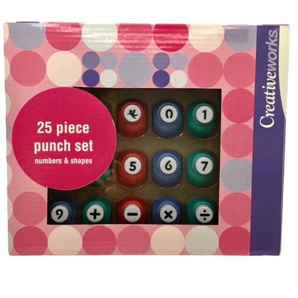 Creative Works 25pc. Numbers & Shapes Punch Set - Picture 1 of 3